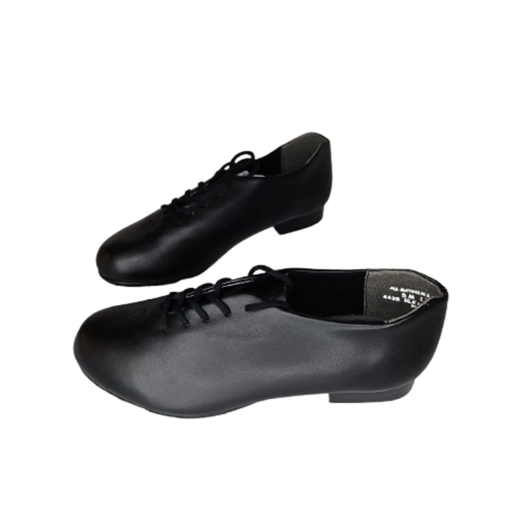 Lace-up tap shoe with a sleekSoft PU leather upper Plastic sole with rubber